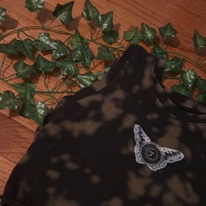 Hollister - bleach tie dyed - cropped graphic tank